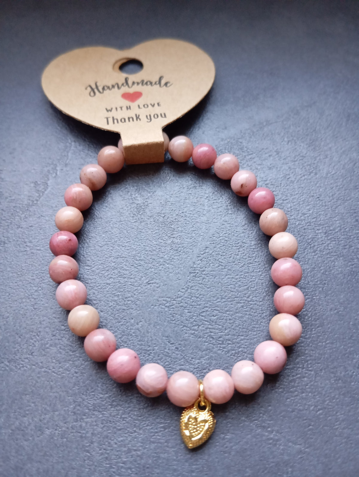 Armband Herz Rhodonit