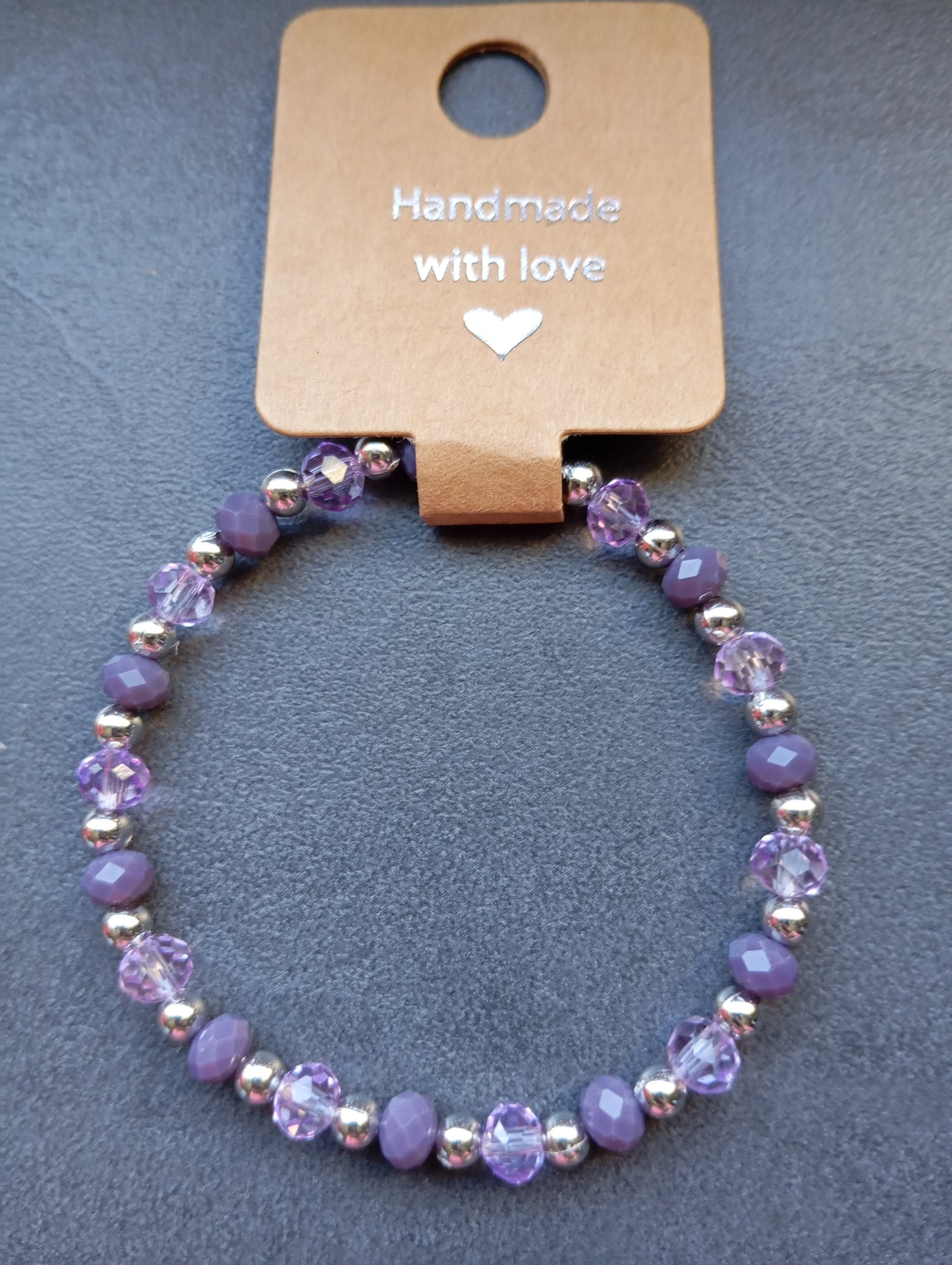 Armband Lavender Glow Beads