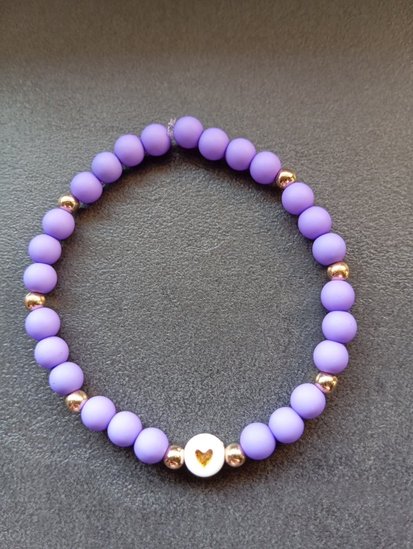 Armband Lavendelherz