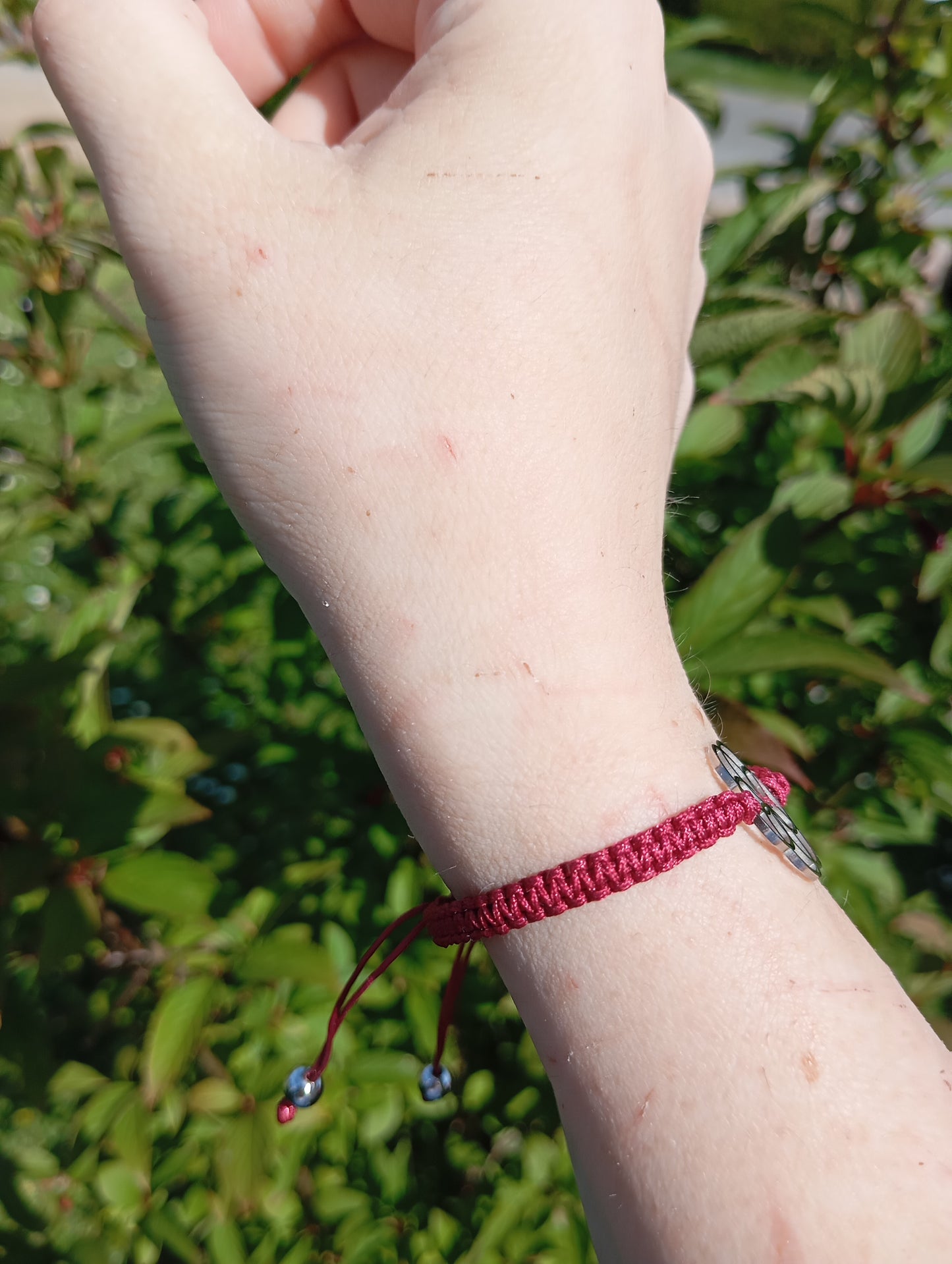 Makramee Armband Herzblüte