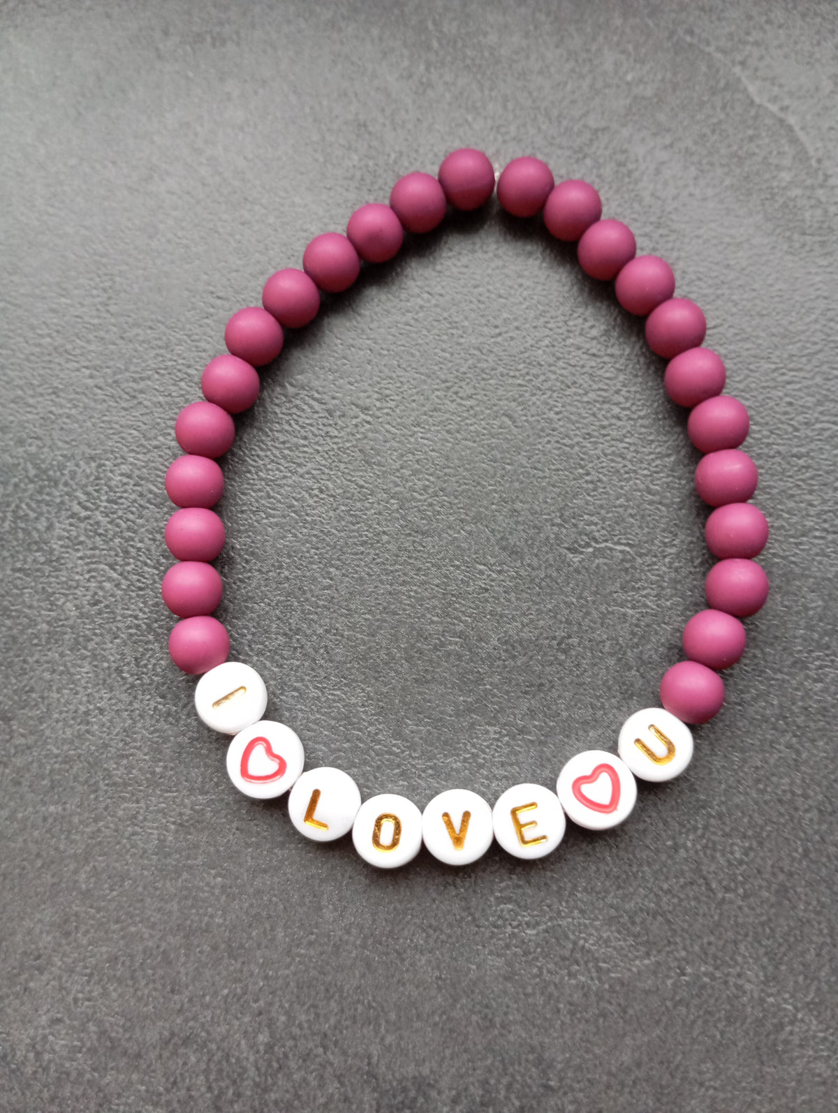 Armband Love in Berry