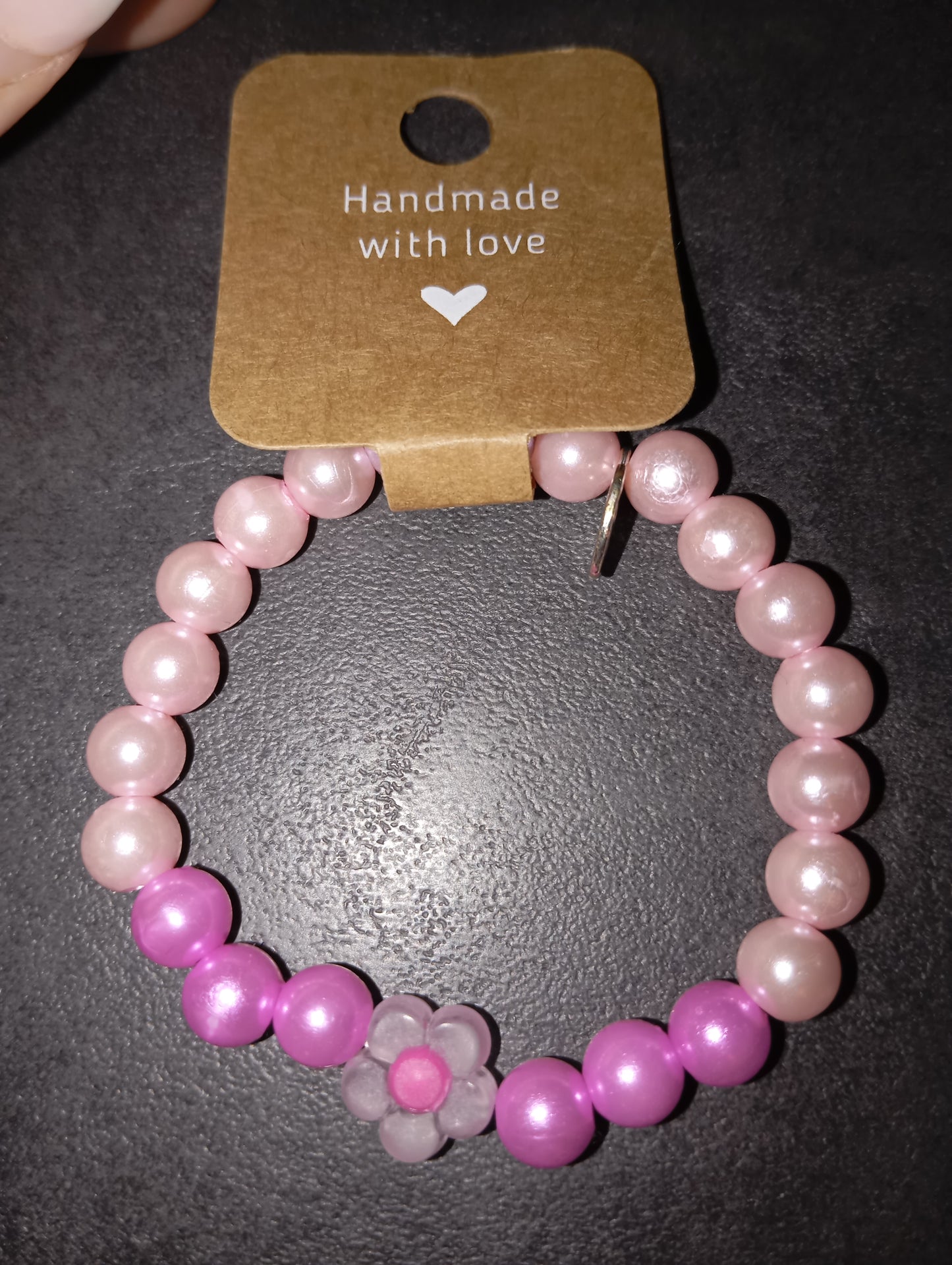 Armband rosa pink Blume