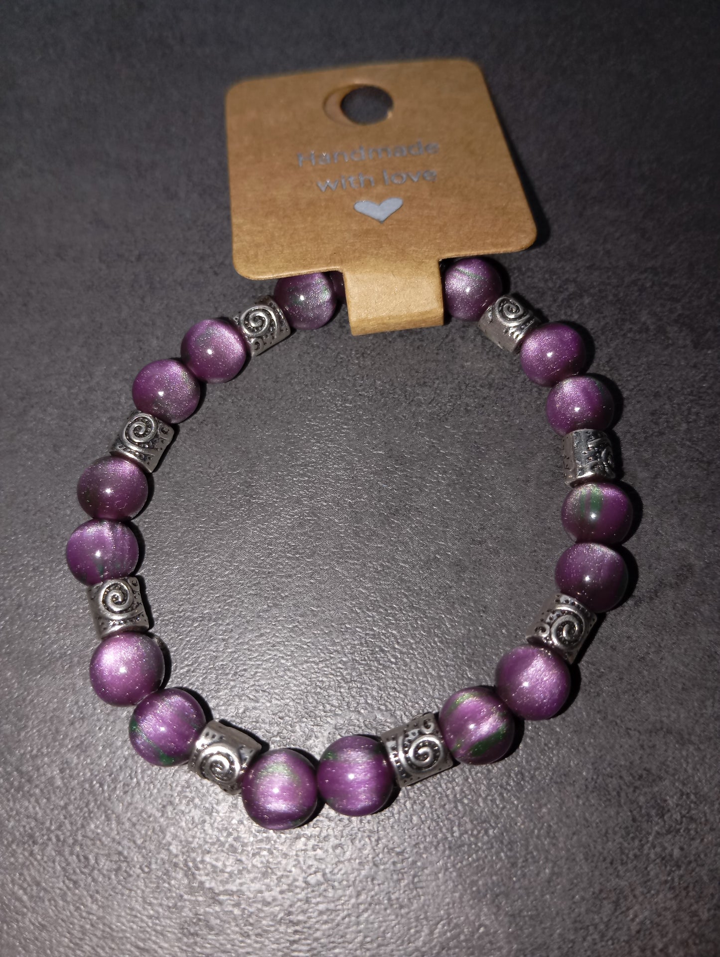 Armband lila Tigerauge