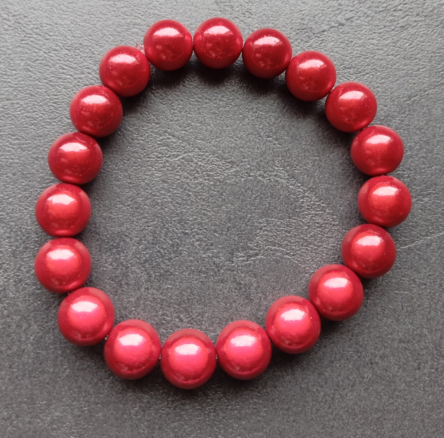 Armband Magic Pearls Red Aura