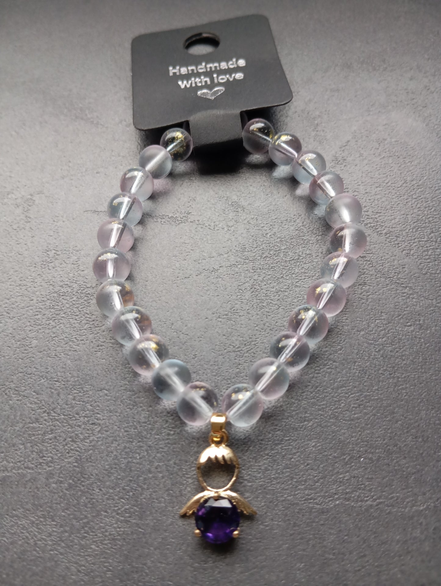Armband Engelslicht - Schutzarmband mit Amethystanhänger