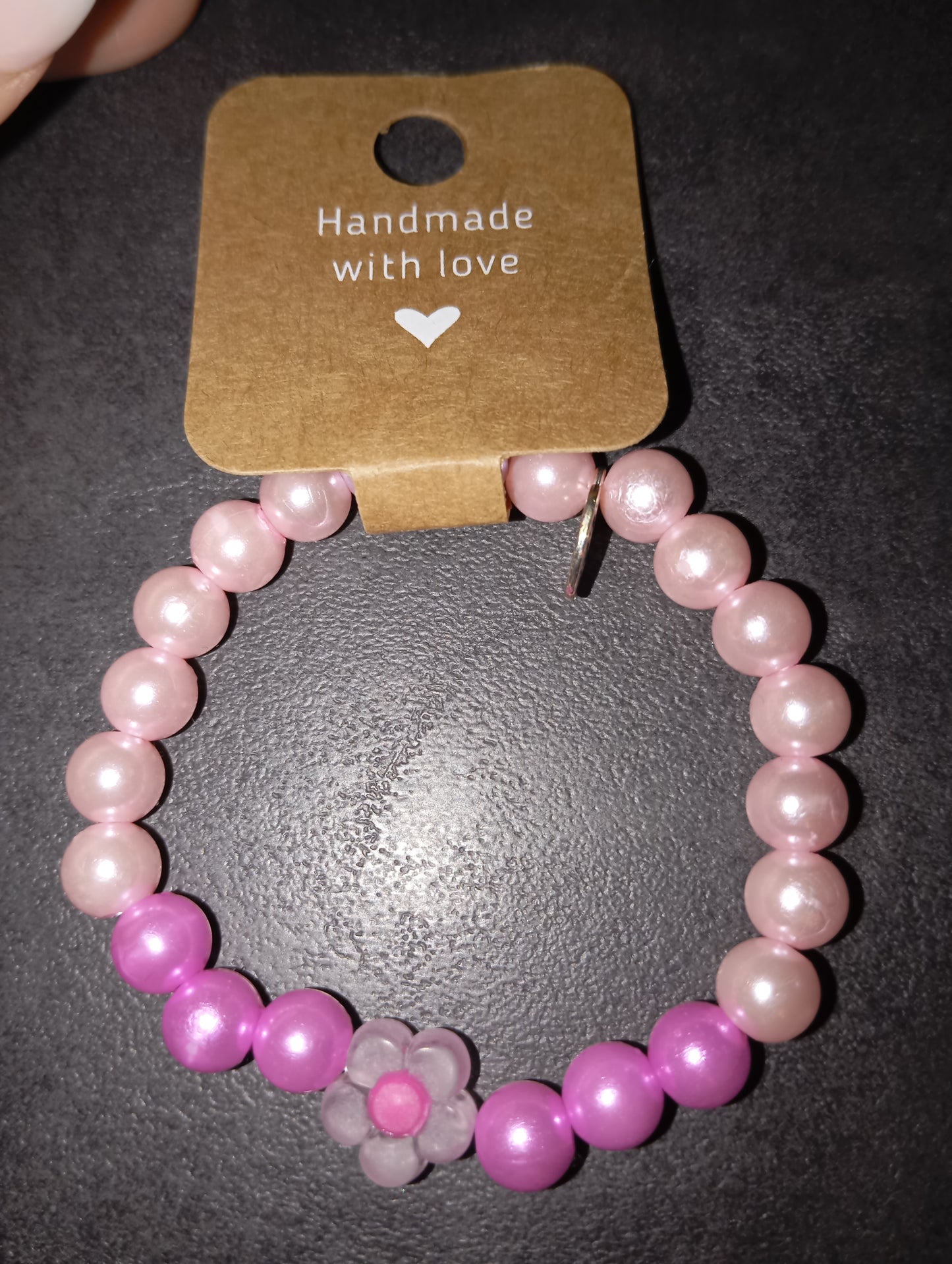 Armband rosa pink Blume