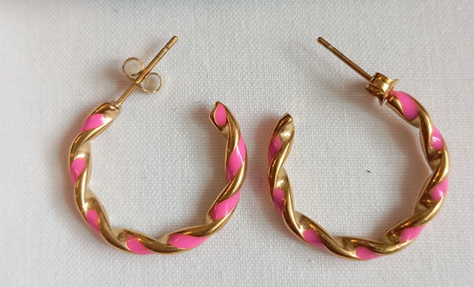 Ohrringe Pink Candy Twist