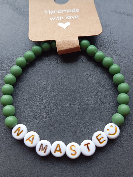 Armband Namaste grün