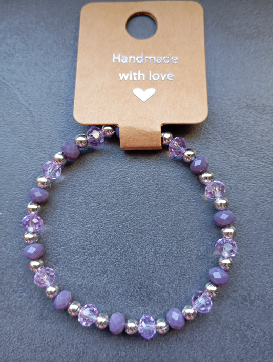 Armband Lavender Glow Beads