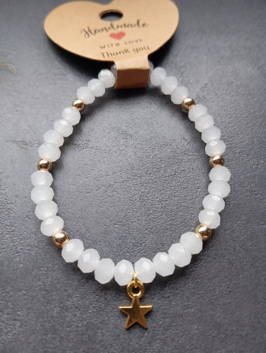 Armband White Crystal Star 🌟