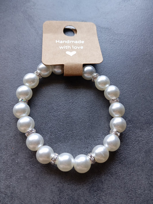 Armband weiß silber