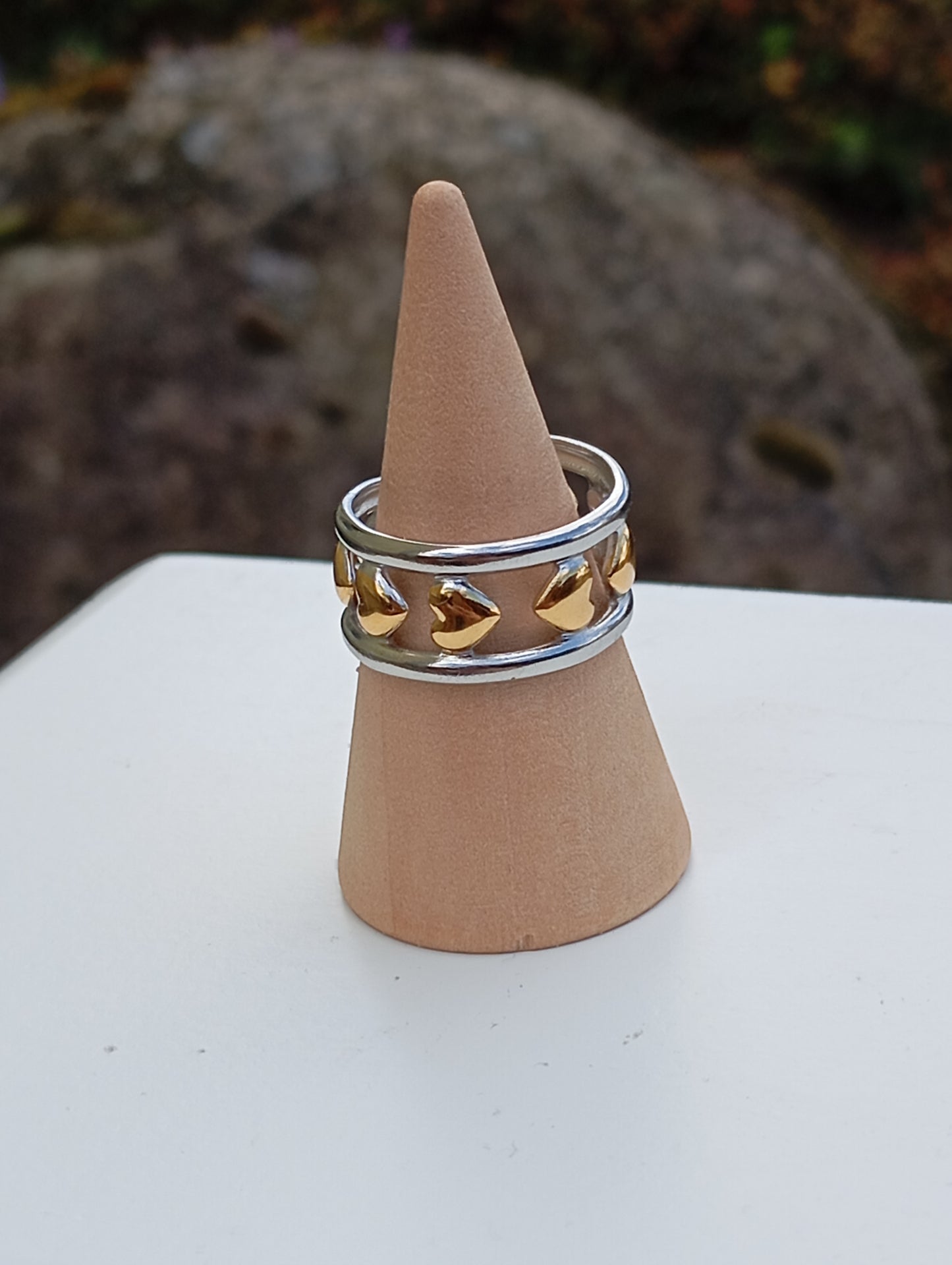 Ring Golden Hearts