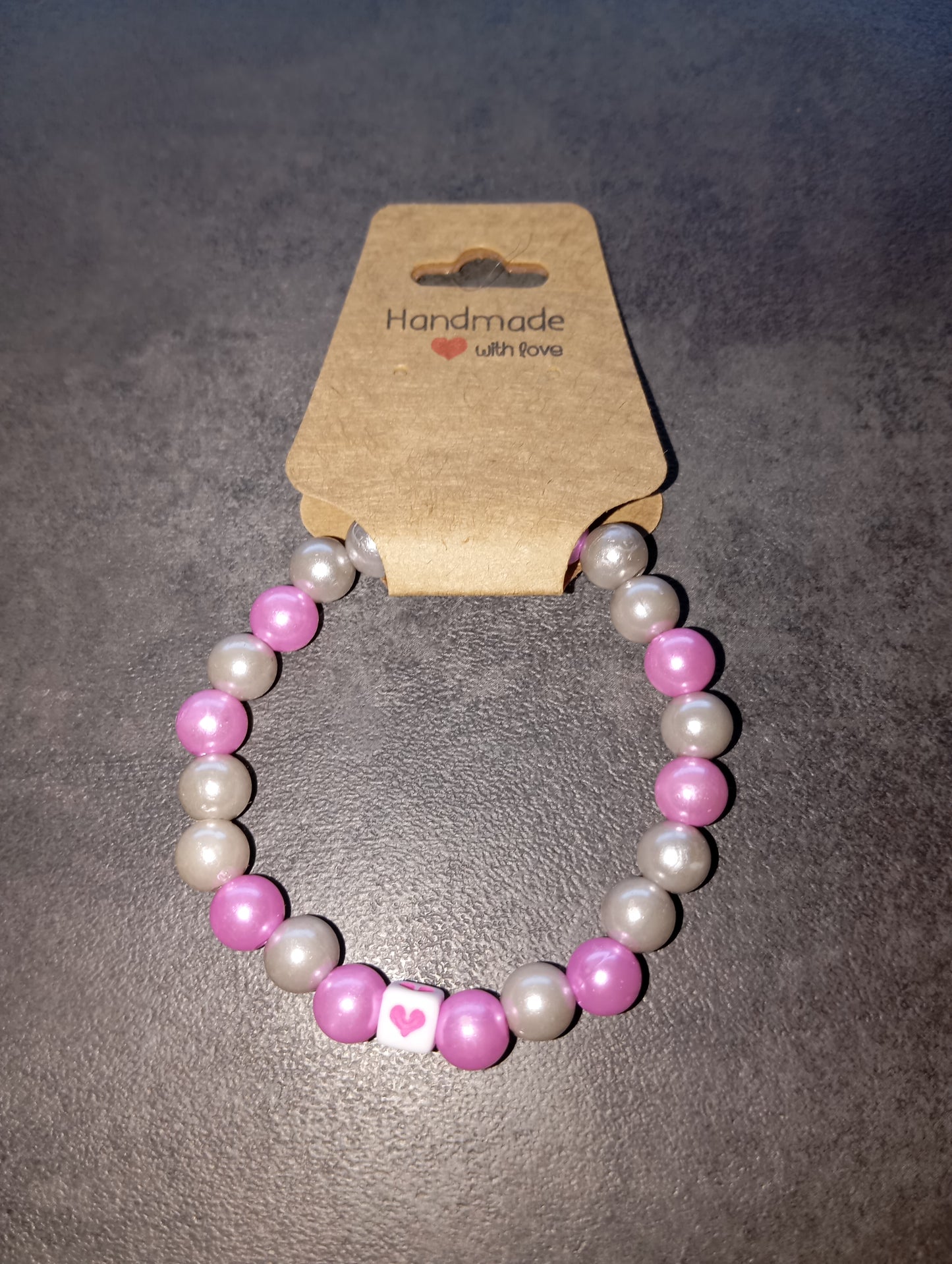 Armband pink Herz