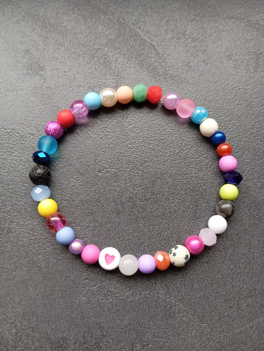 Armband Herzkonfetti“ 💕🌈