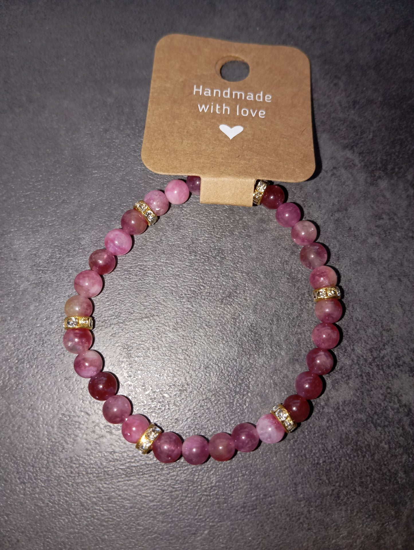 Armband Stein Optik pink