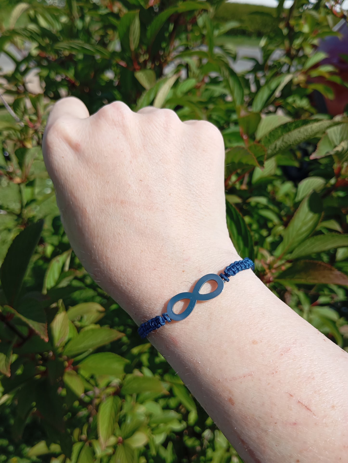 Makramee Armband ♾️ Infinity Blue