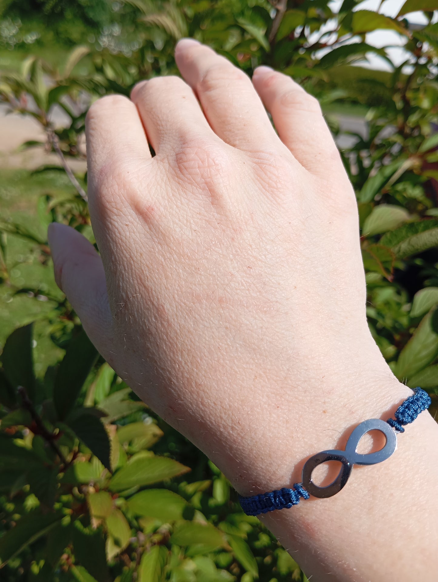 Makramee Armband ♾️ Infinity Blue