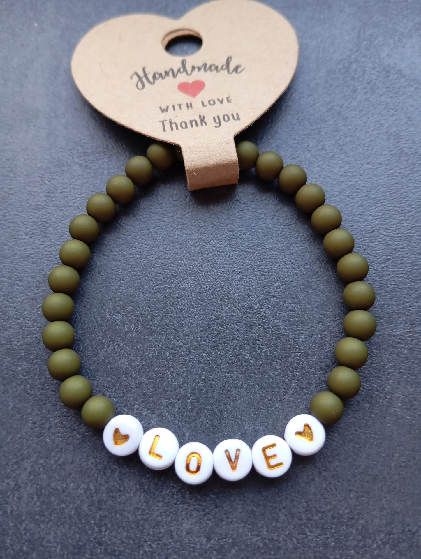 Armband Love in Olive
