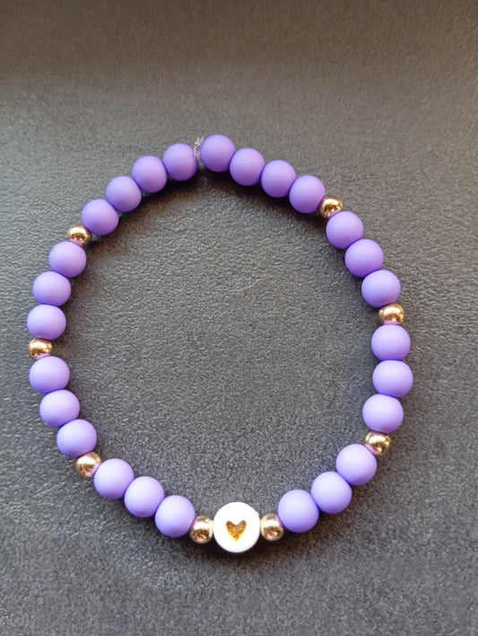 Armband Lavendelherz