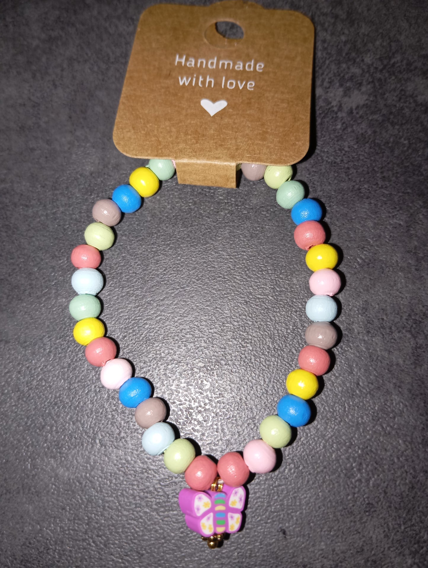 Armband Schmetterling Holzperlen