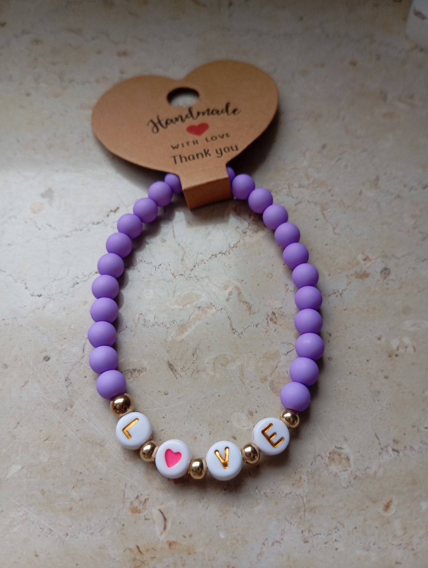 Armband Love in Lilac
