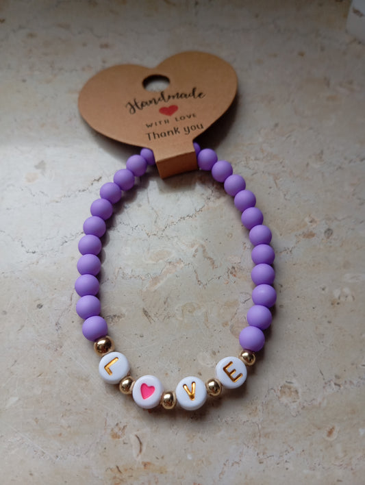 Armband Love in Lilac