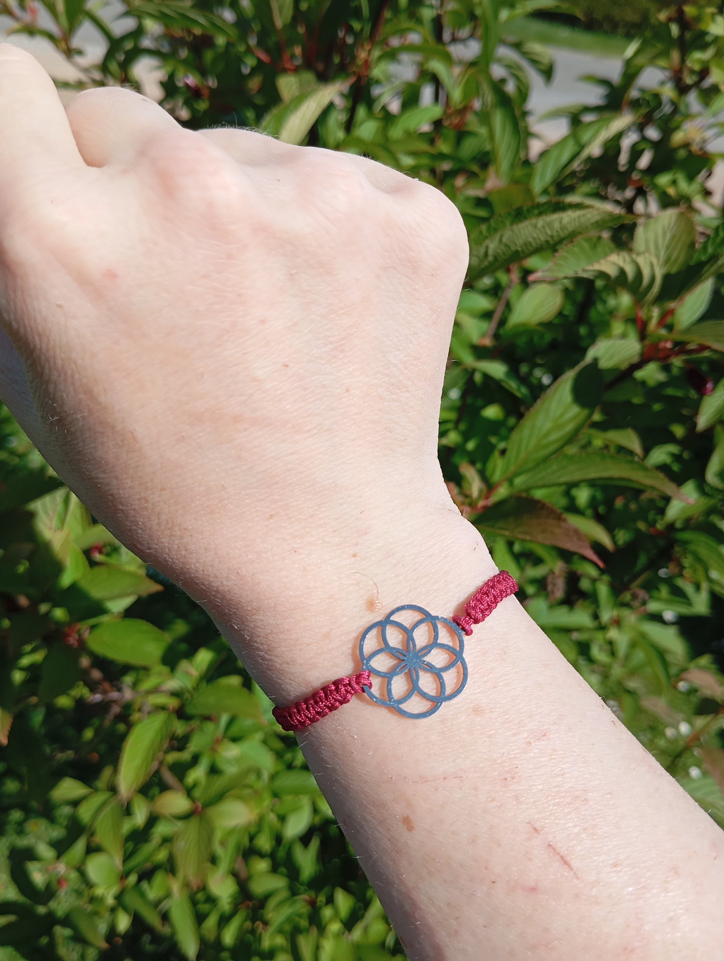Makramee Armband Herzblüte