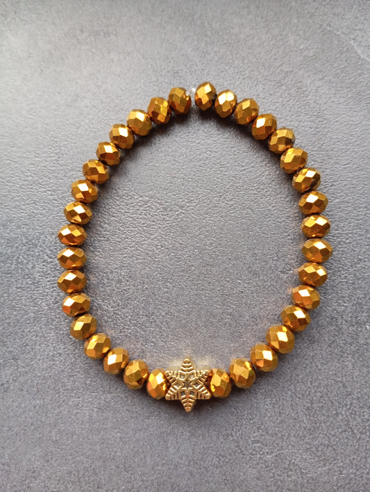Armband Golden Snowflake