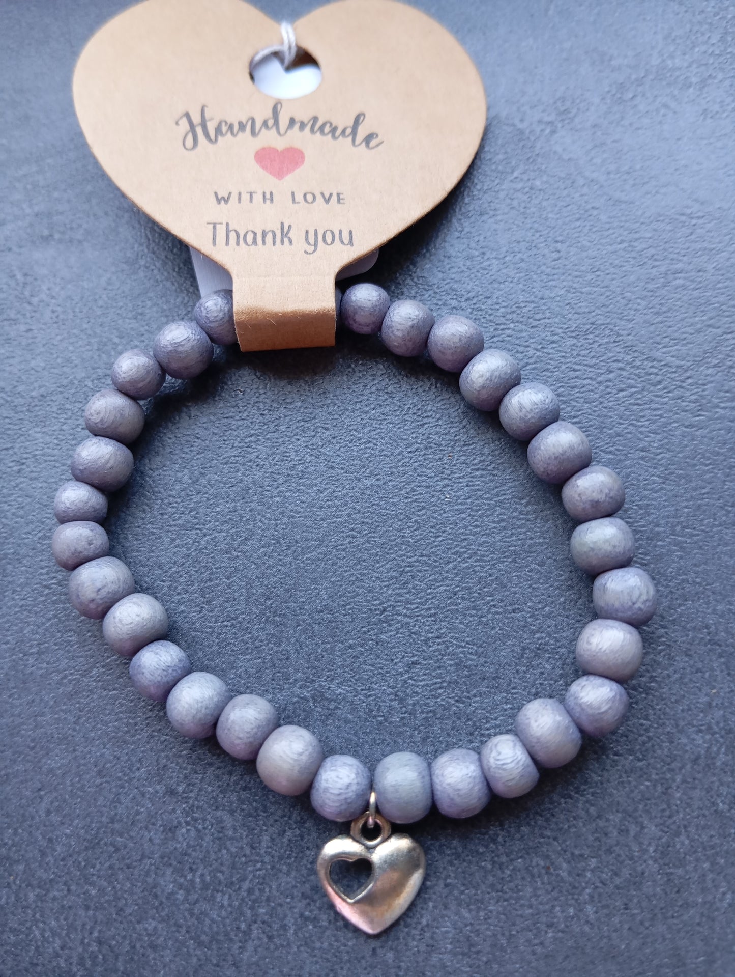 Armband Heart in Taupe