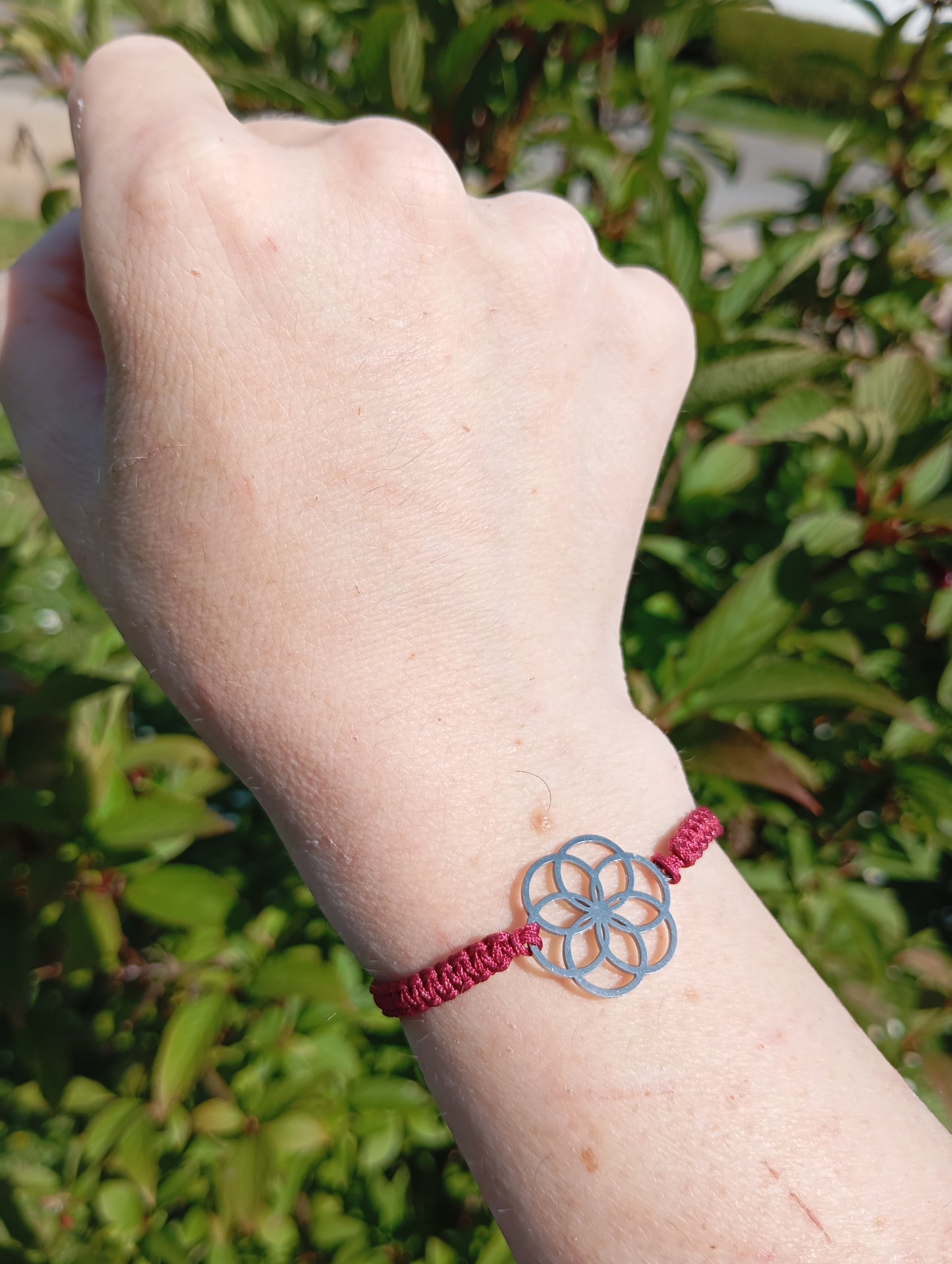 Makramee Armband Herzblüte