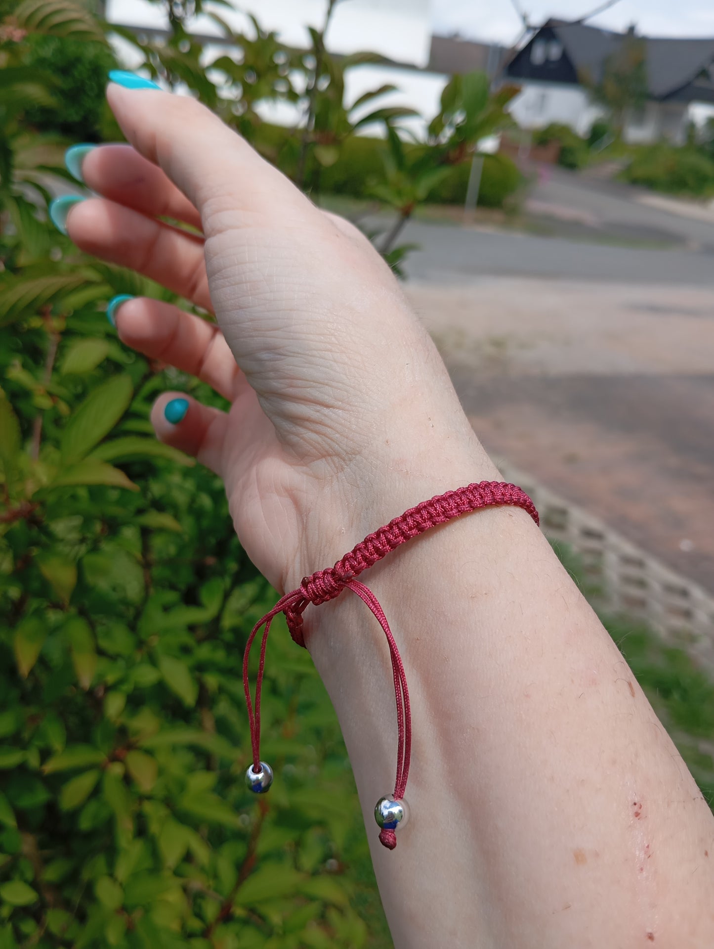 Makramee Armband Crimson Heart ❤️