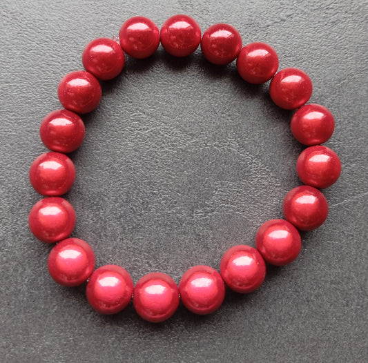 Armband Magic Pearls Red Aura