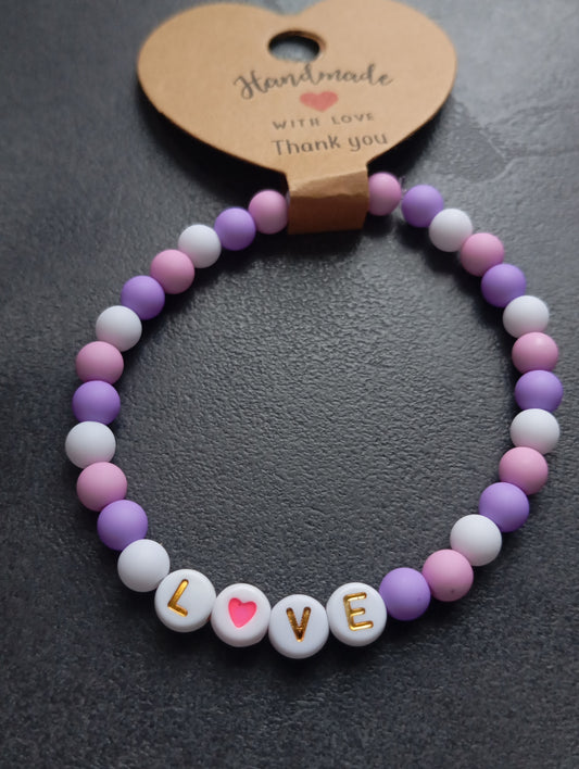 Armband Pastell Love
