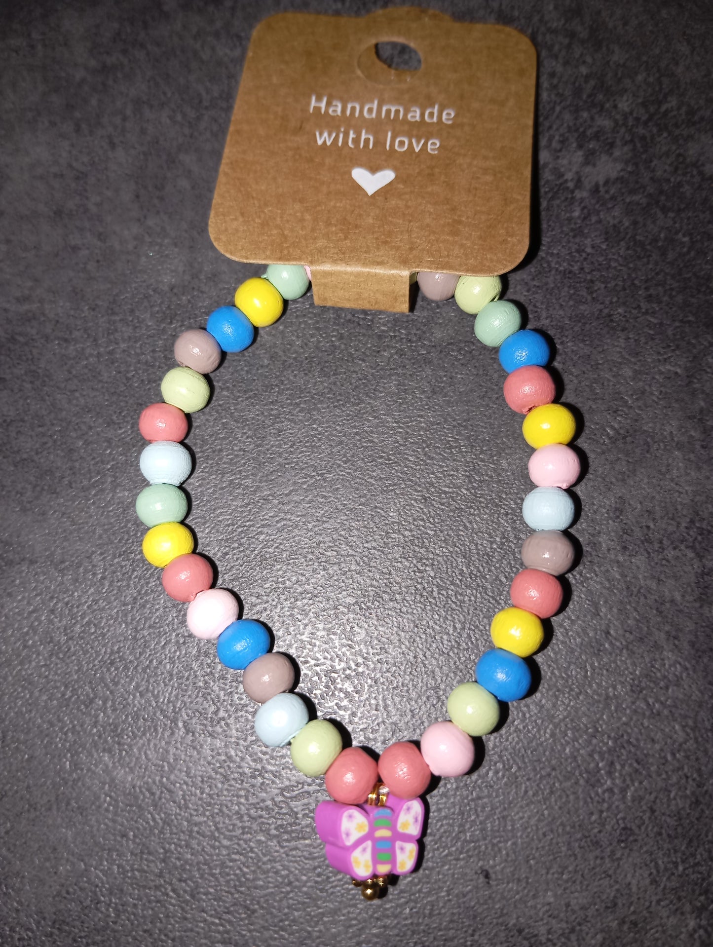 Armband Schmetterling Holzperlen