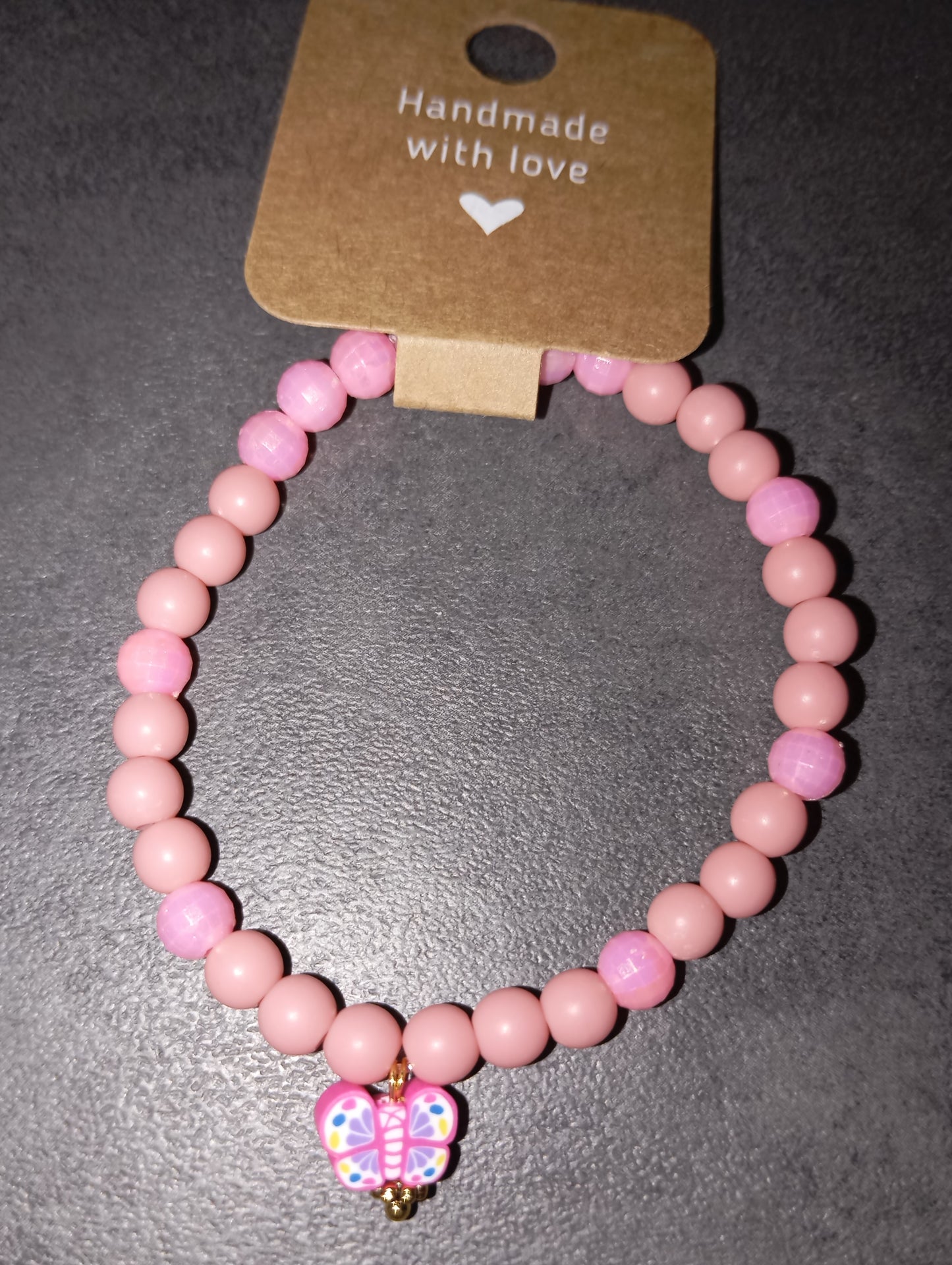 Armband Schmetterling rosa pink