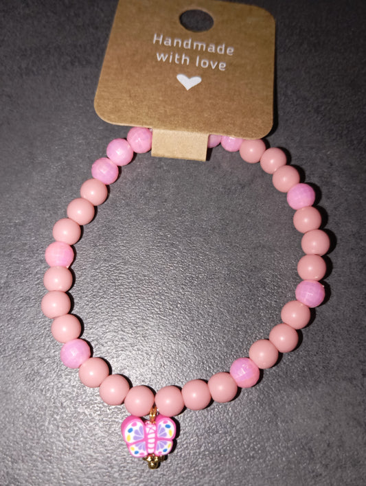 Armband Schmetterling rosa pink