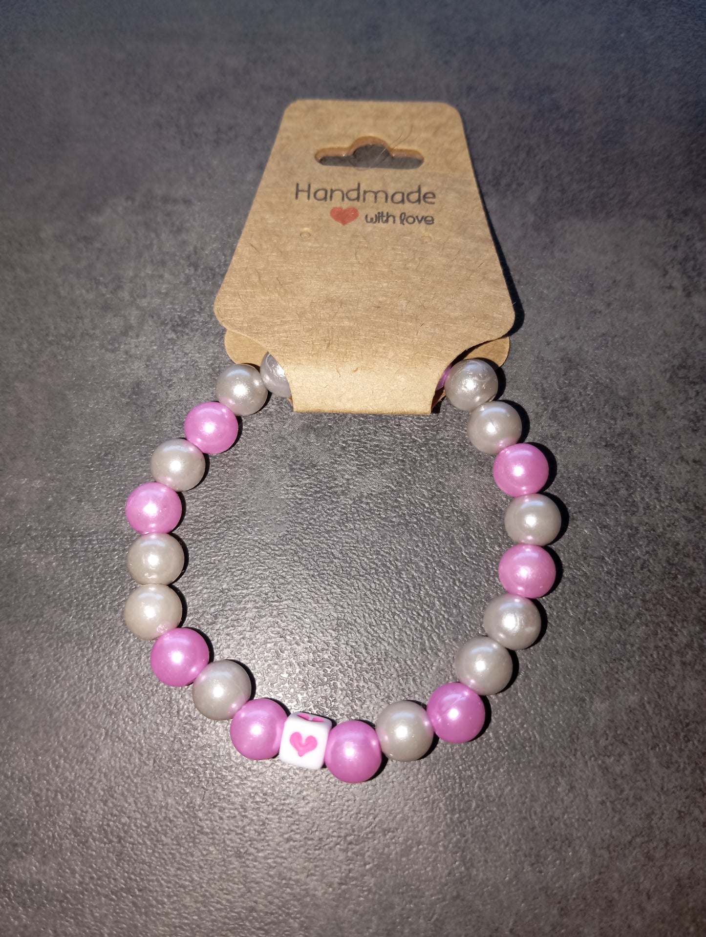 Armband pink Herz
