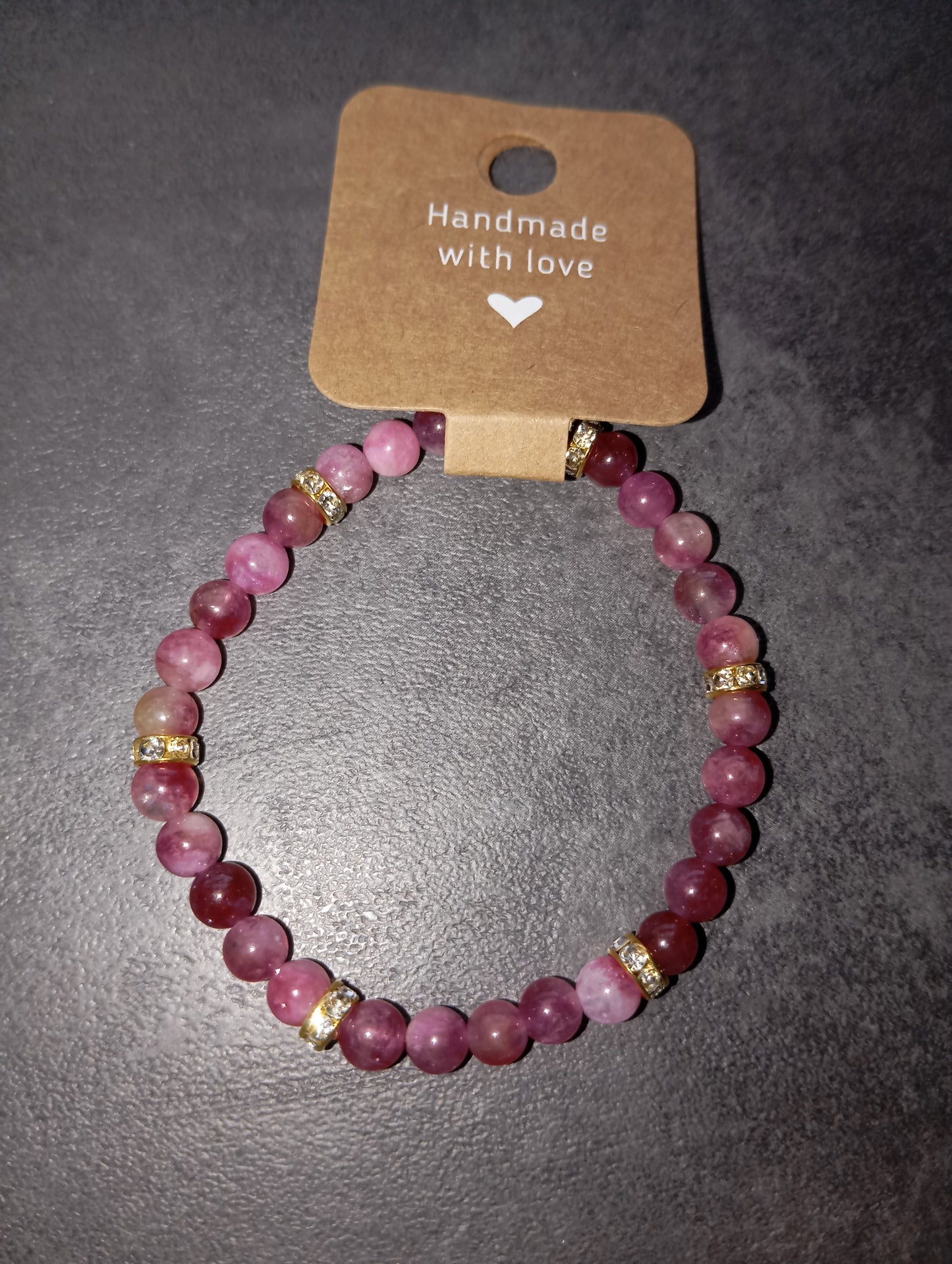 Armband Stein Optik pink