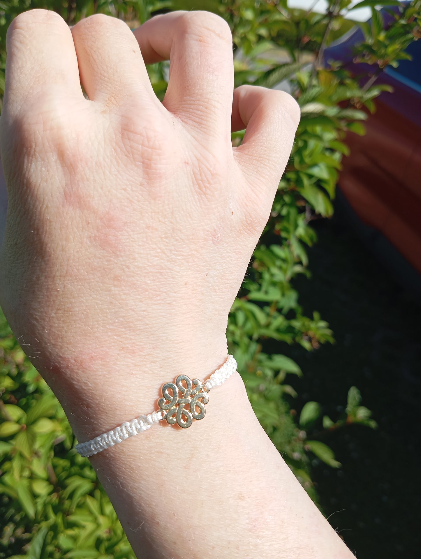 Makramee Armband Lebensblüte